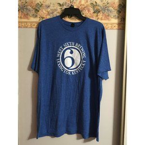 West Sixth Brewing XL Blue Logo Lexington Kentucky T-Shirt Top